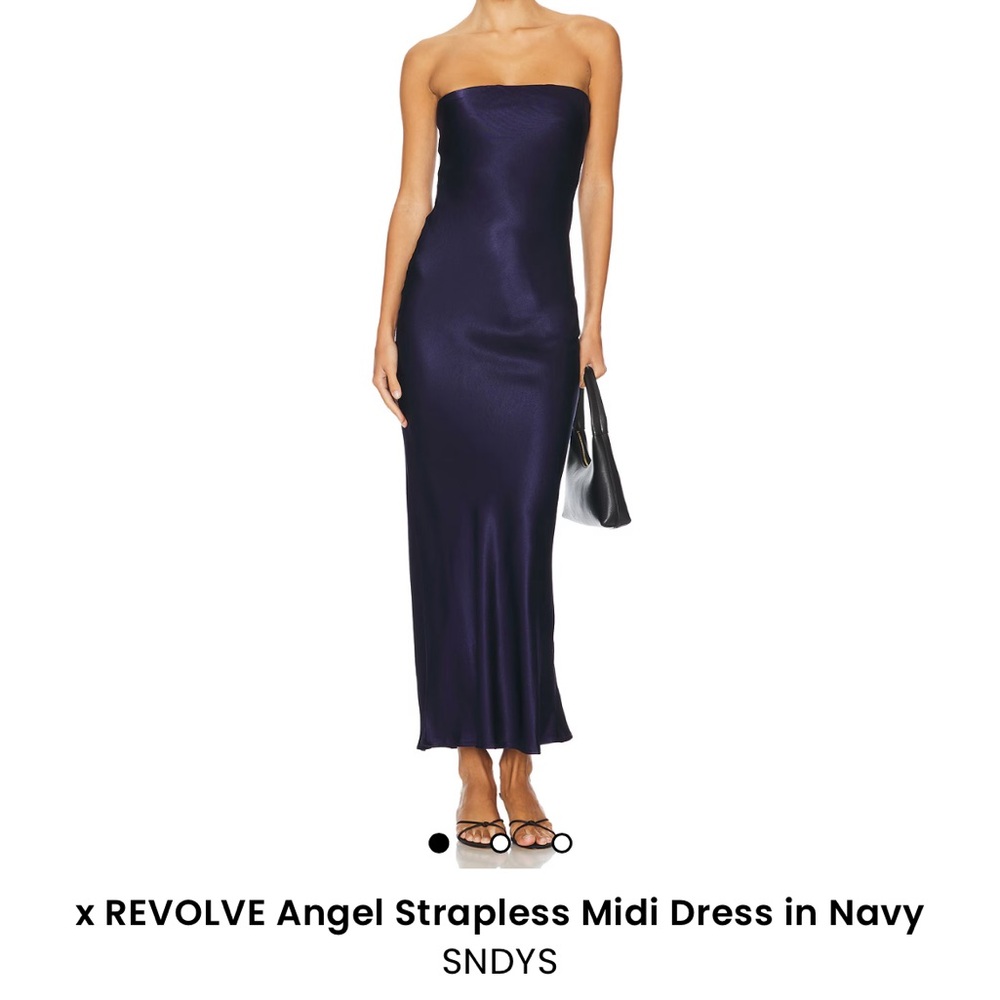 SNDYS angel strapless midi dress